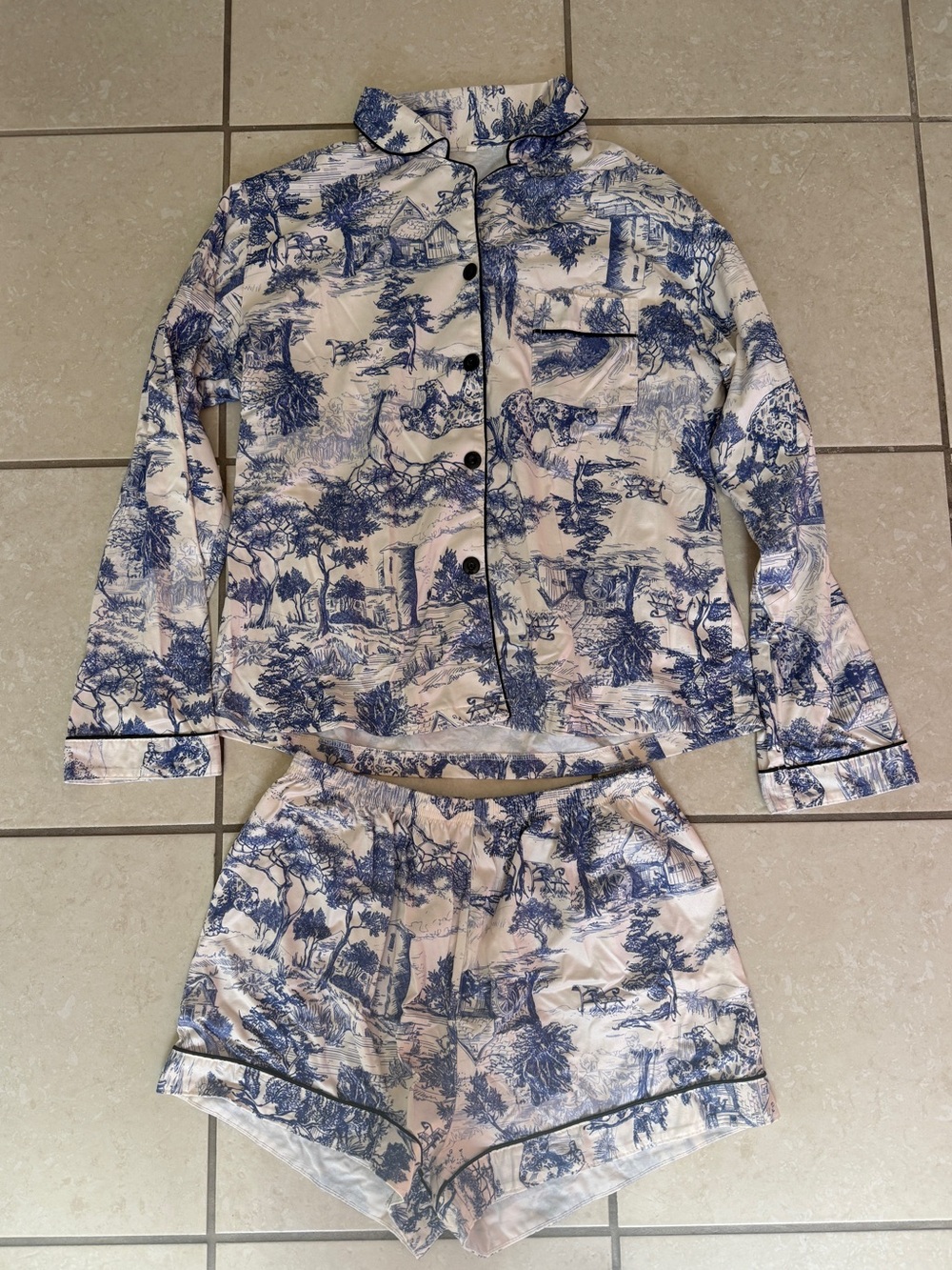 Blue Toile Pajamas